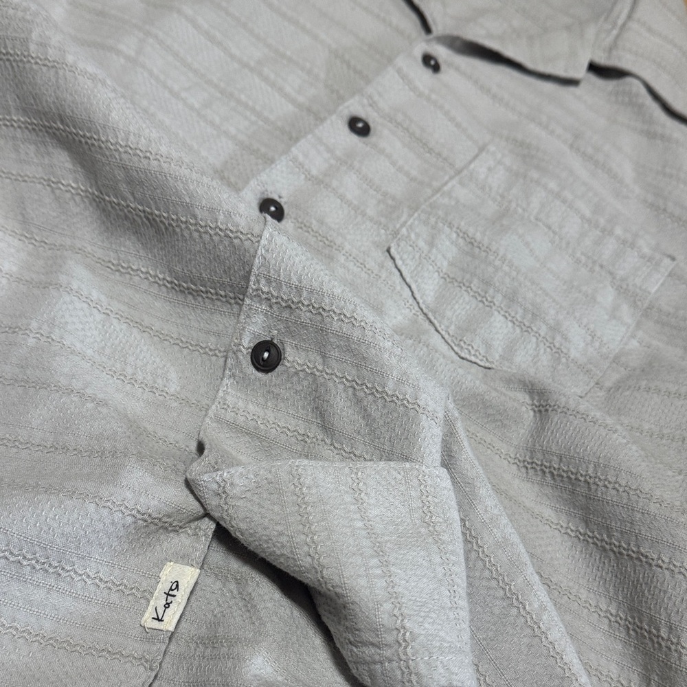 Hiroshi Kato The Wrench short sleeve button up in Jacquard Stripe Medium - Picture 4 of 9